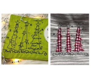 Stickdatei - Weihnachtsbäume